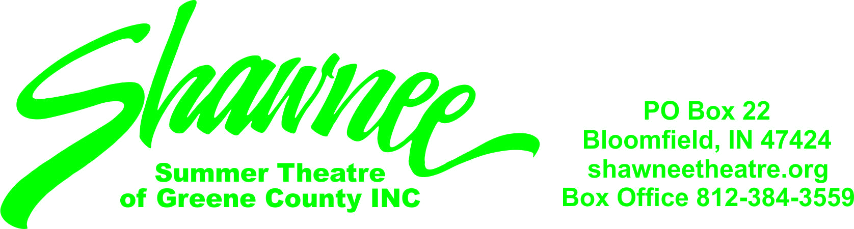 Logo for "SHAWNEE SUMMER THEATRE OF GREENE COUNTY INC"