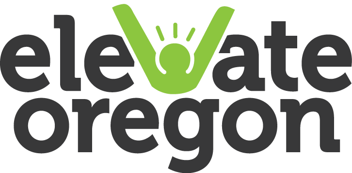 Logo for "ELEVATE OREGON"