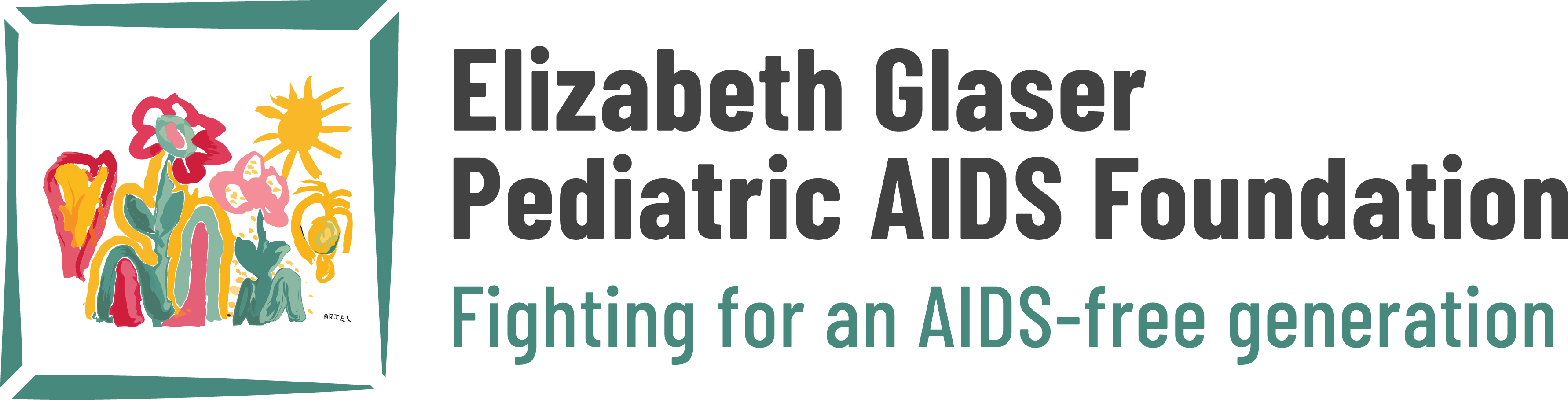 Logo for "ELIZABETH GLASER PEDIATRIC AIDS FOUNDATION"