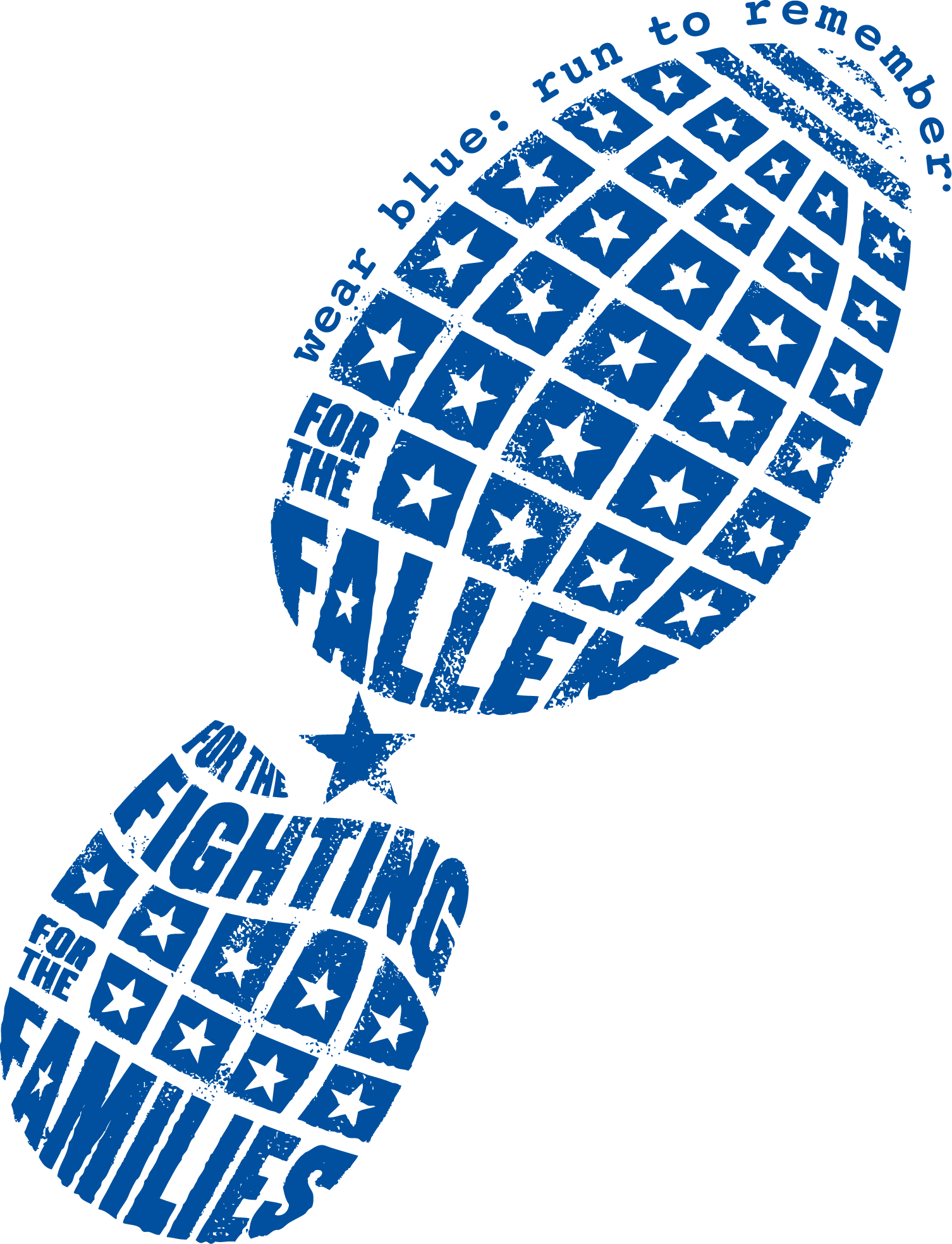 Logo for "WEAR BLUE RUN TO REMEMBER"