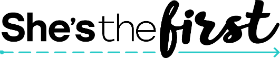 Logo for "SHE'S THE FIRST INC"