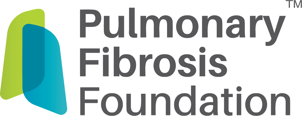Logo for "PULMONARY FIBROSIS FOUNDATION"