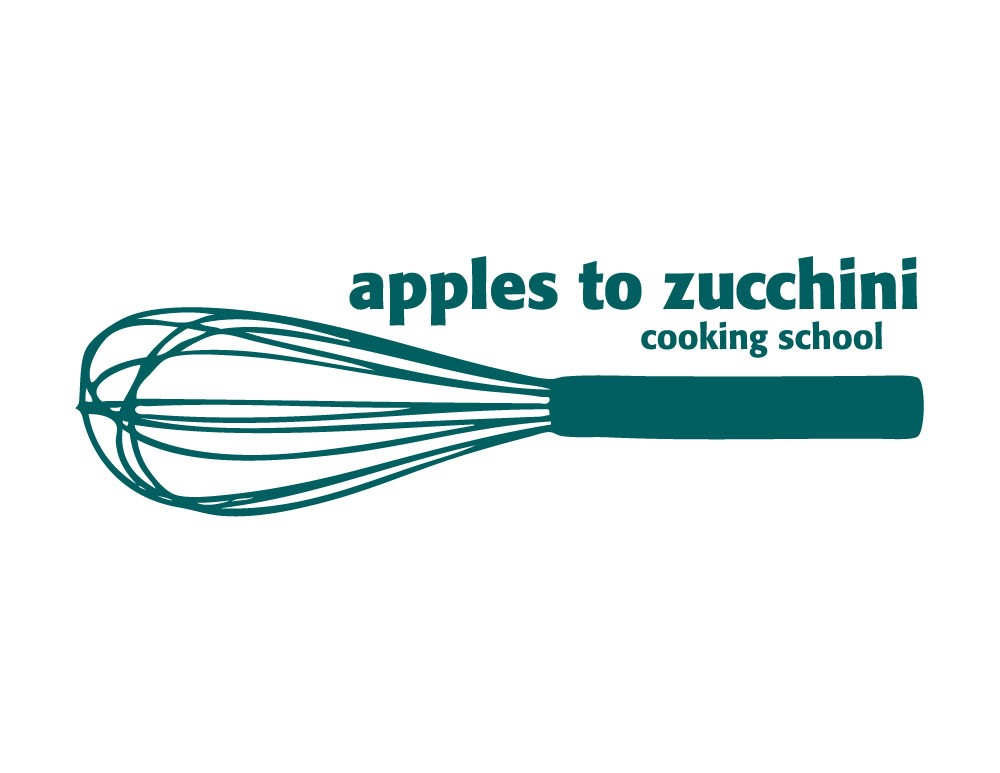 Logo for "APPLES TO ZUCCHINI COOKING SCHOOL"