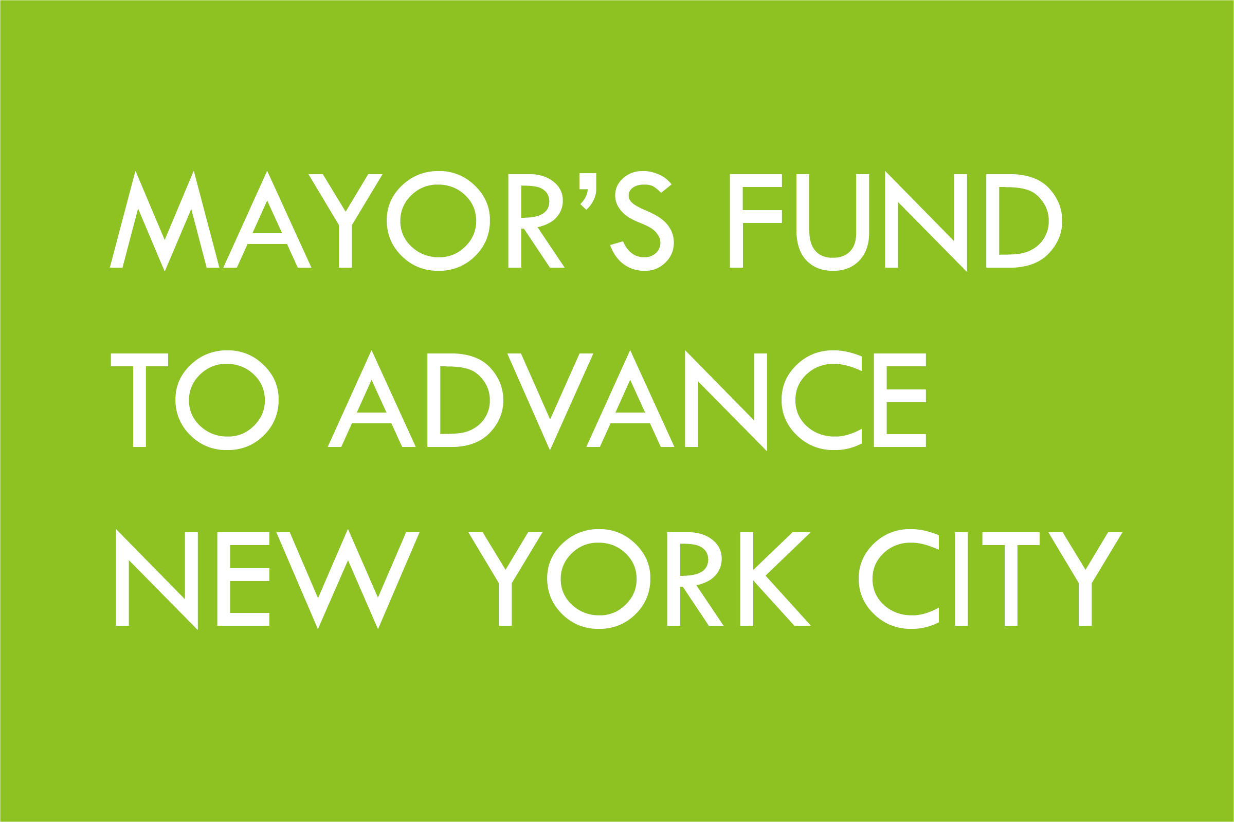 Logo for "THE MAYOR'S FUND TO ADVANCE NEW YORK CITY"