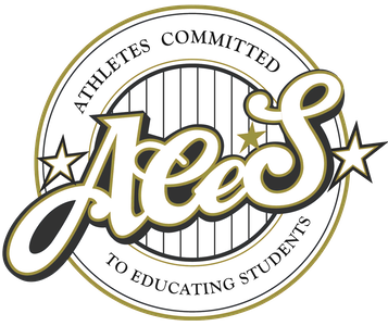 Logo for "ATHLETES COMMITTED TO EDUCATING STUDENTS"