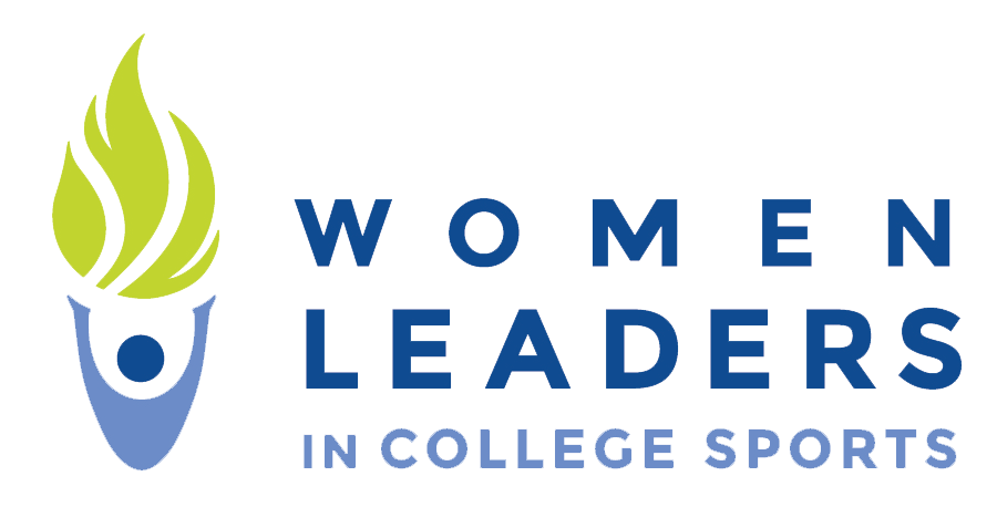 Logo for "WOMEN LEADERS IN COLLEGE SPORTS"