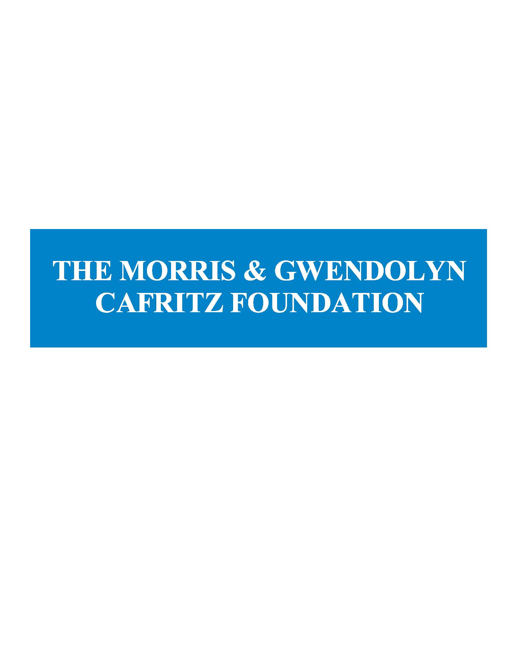 Logo for "THE MORRIS AND GWENDOLYN CAFRITZ FOUNDATION"