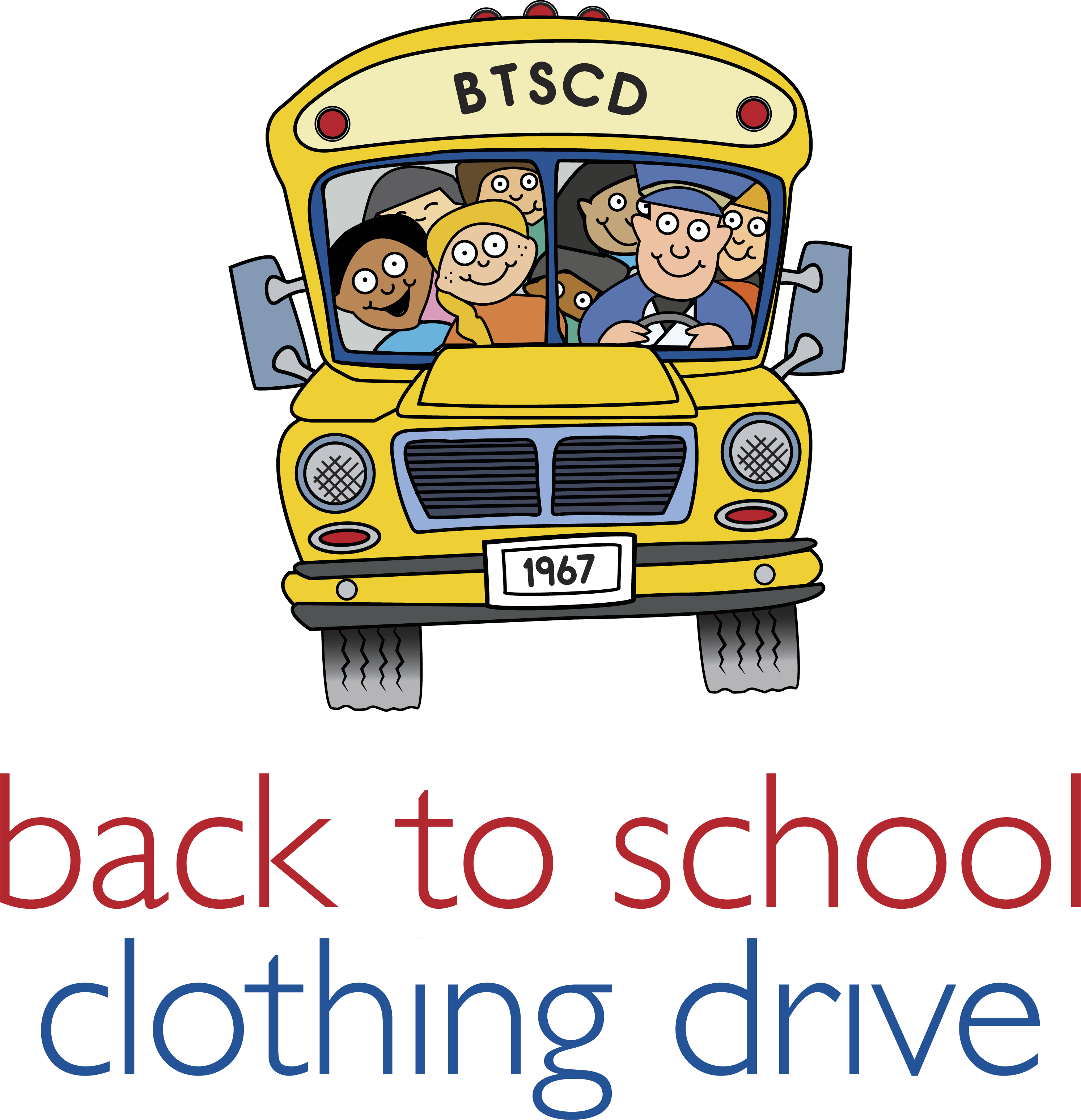 Logo for "BACK TO SCHOOL CLOTHING DRIVE ASSOCIATION"