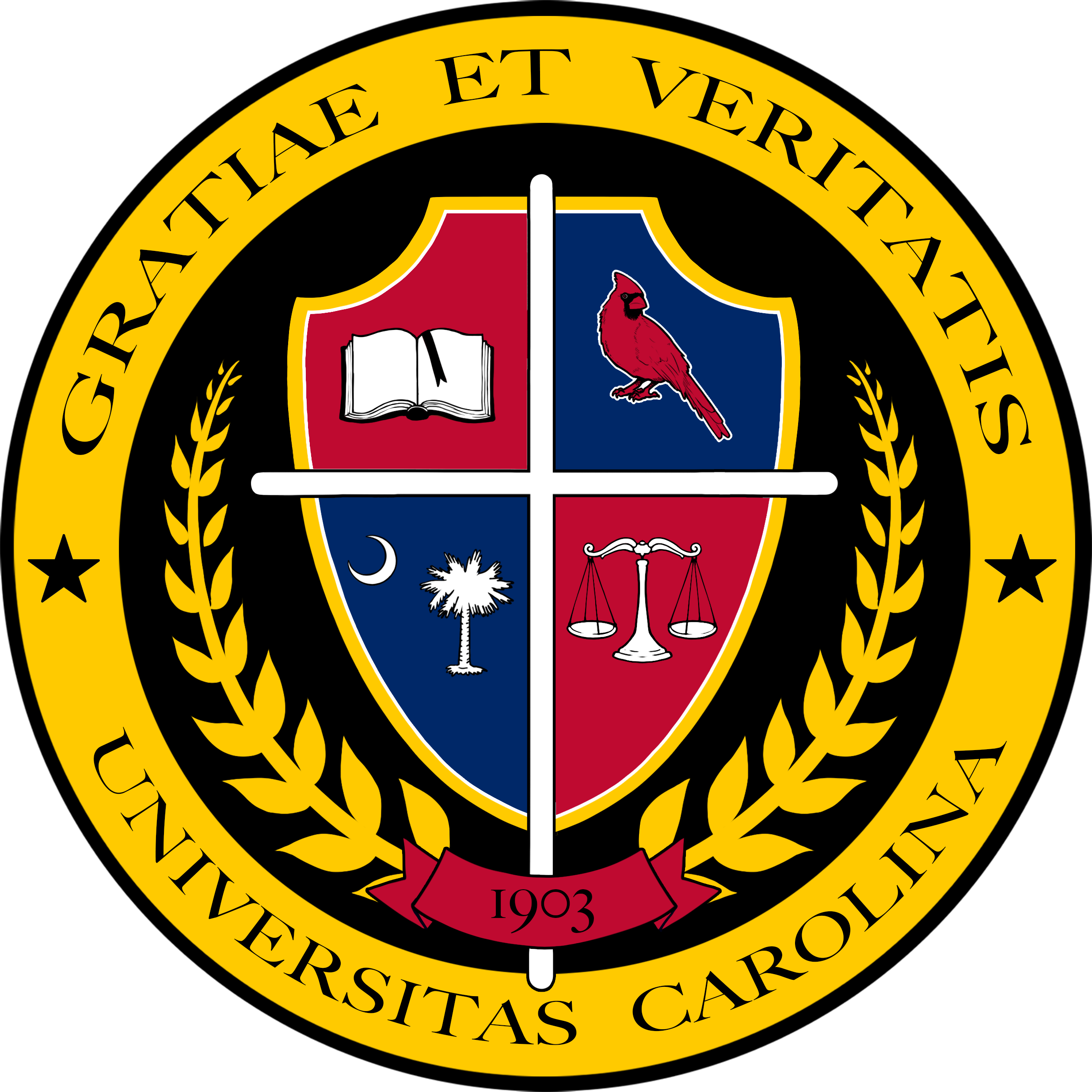 Logo for "CAROLINA UNIVERSITY"