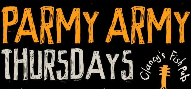 $15 Parmy Army at Clancy's Fish Pub Fremantle