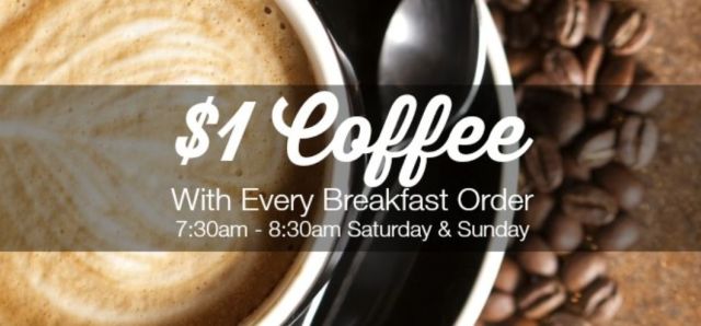 $1 Coffees at Cove Bar & Dining