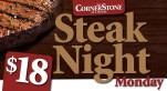 $18 Steak Night at Cornerstone Ale House