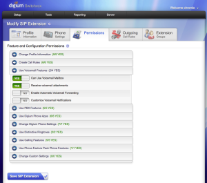 Digium Switchvox Permissions Tab