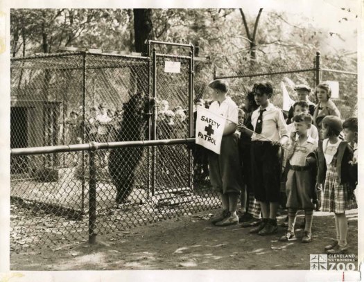 1935 - School Visit with Bear