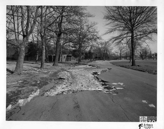 1959 - Flood Damage - Road - Monkey Island in the Distance