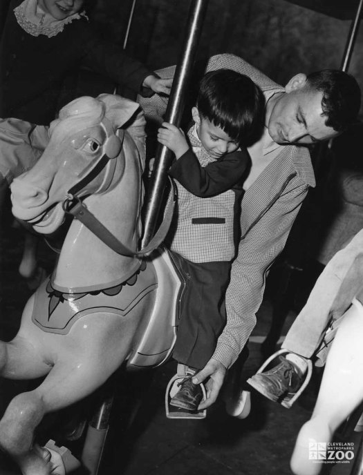 1953 - Children and Visitors on Merry-Go-Round