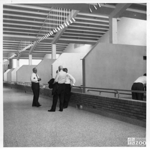 1956 - Inside the Pachyderm Building with Zoo Staff