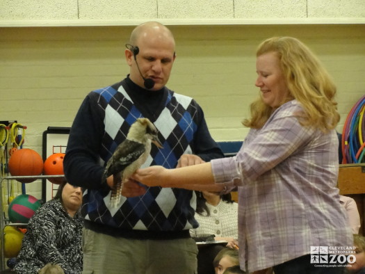 Jim Nemet with Kookaburra - Traveling Show