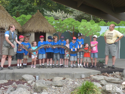 Kids with Boa in the Professor Wylde Show