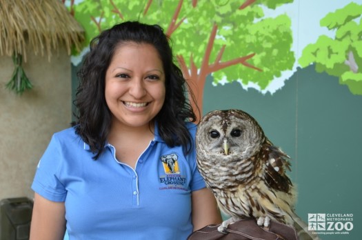 Adriana with a Barred Owl