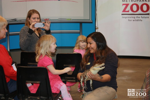 Adriana with American Alligator