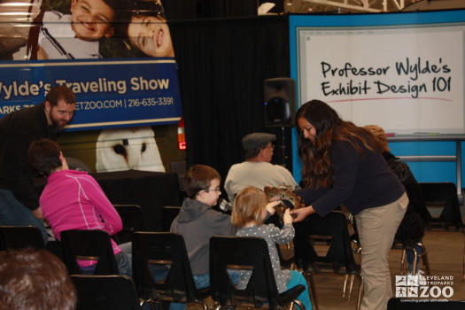 Adriana and Boa with kids touching- 2014 RV Show