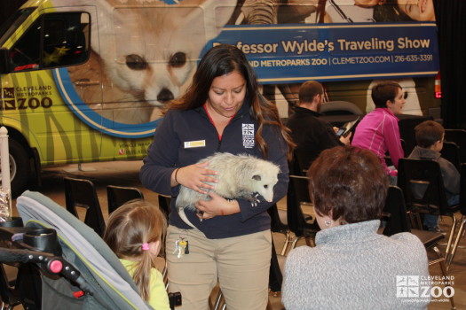 Adriana and Opossum with kid and mom- 2014 RV Show