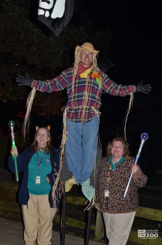 Boo at the Zoo Scarecrow and Volulnteers