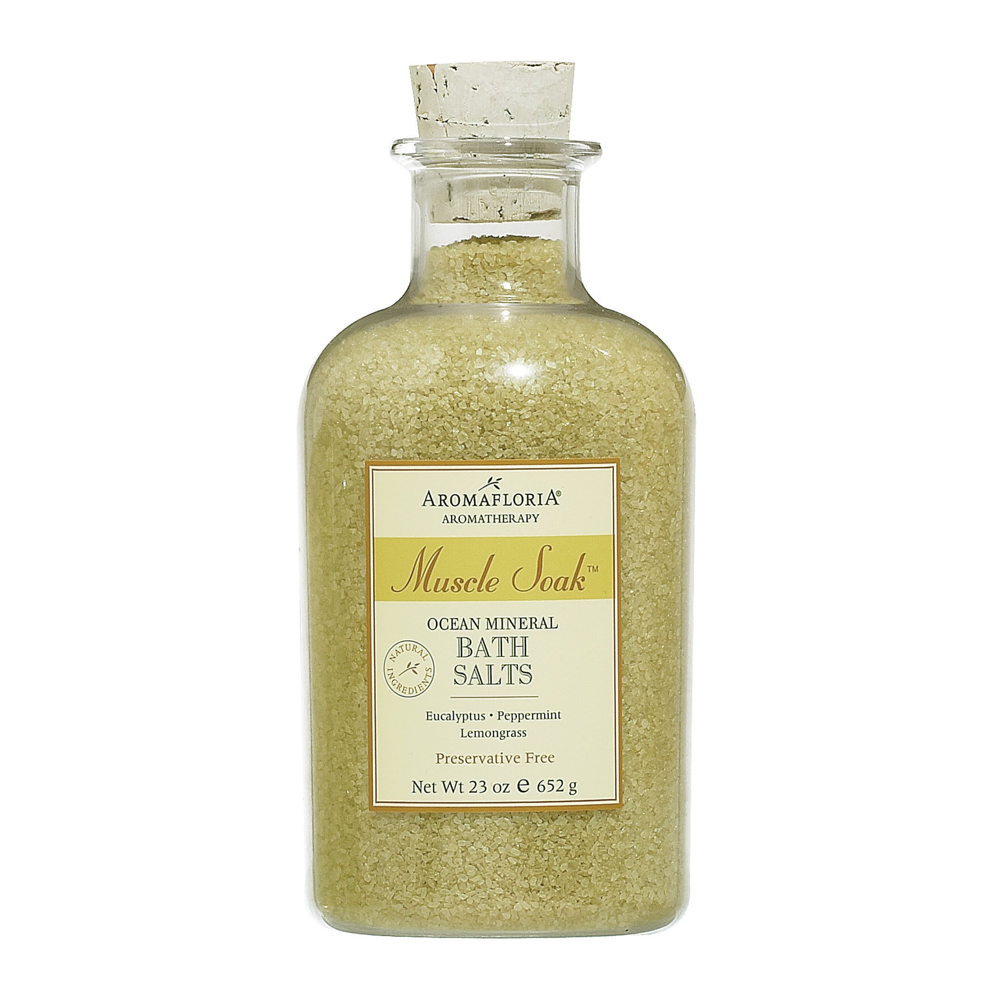 Aromafloria Muscle Soak Ocean Mineral Salts 23 Oz.