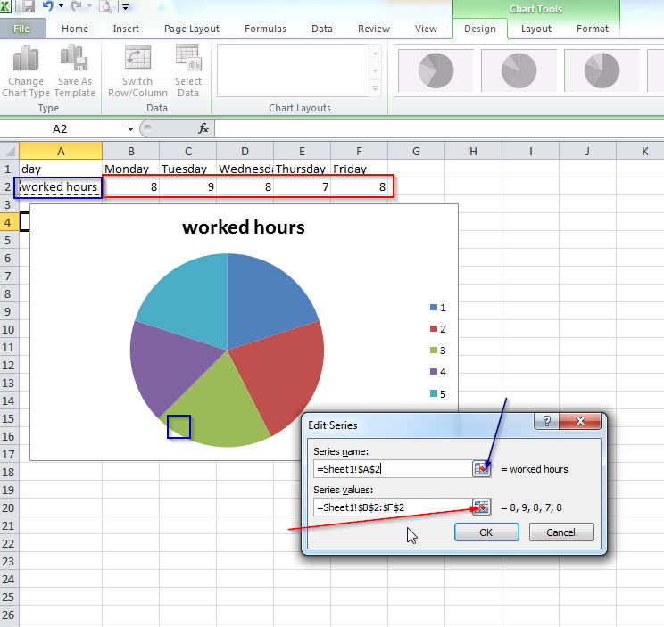 how to create pie chart in excel 1007