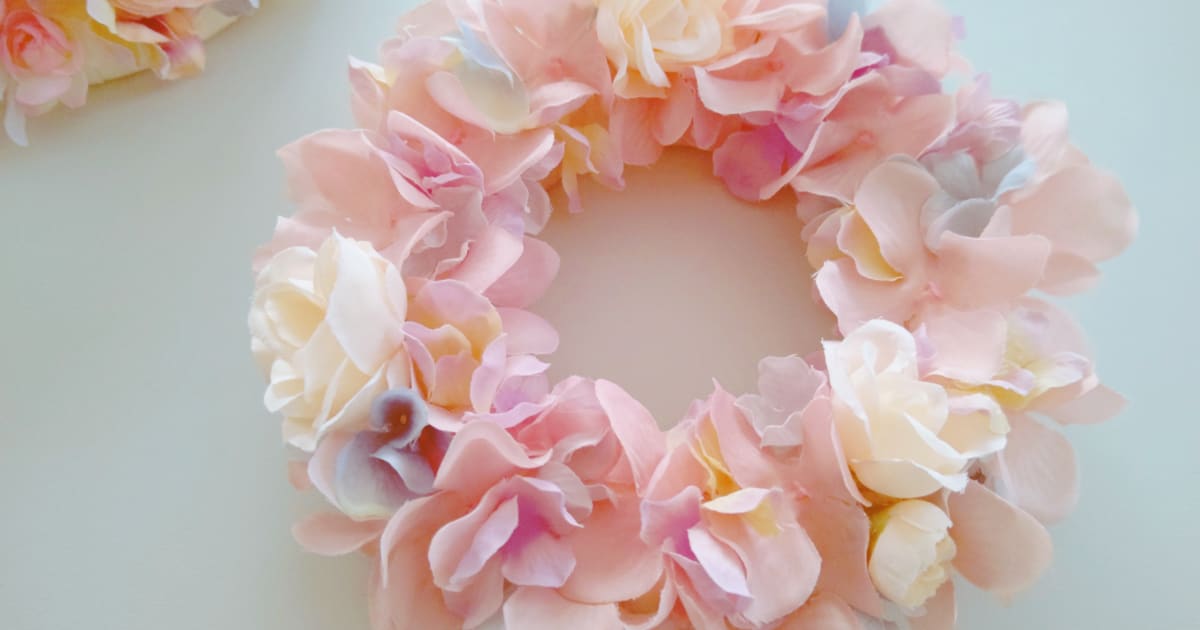 フラワーアレンジメント体験　〜ニュアンスカラーのあじさいリース〜