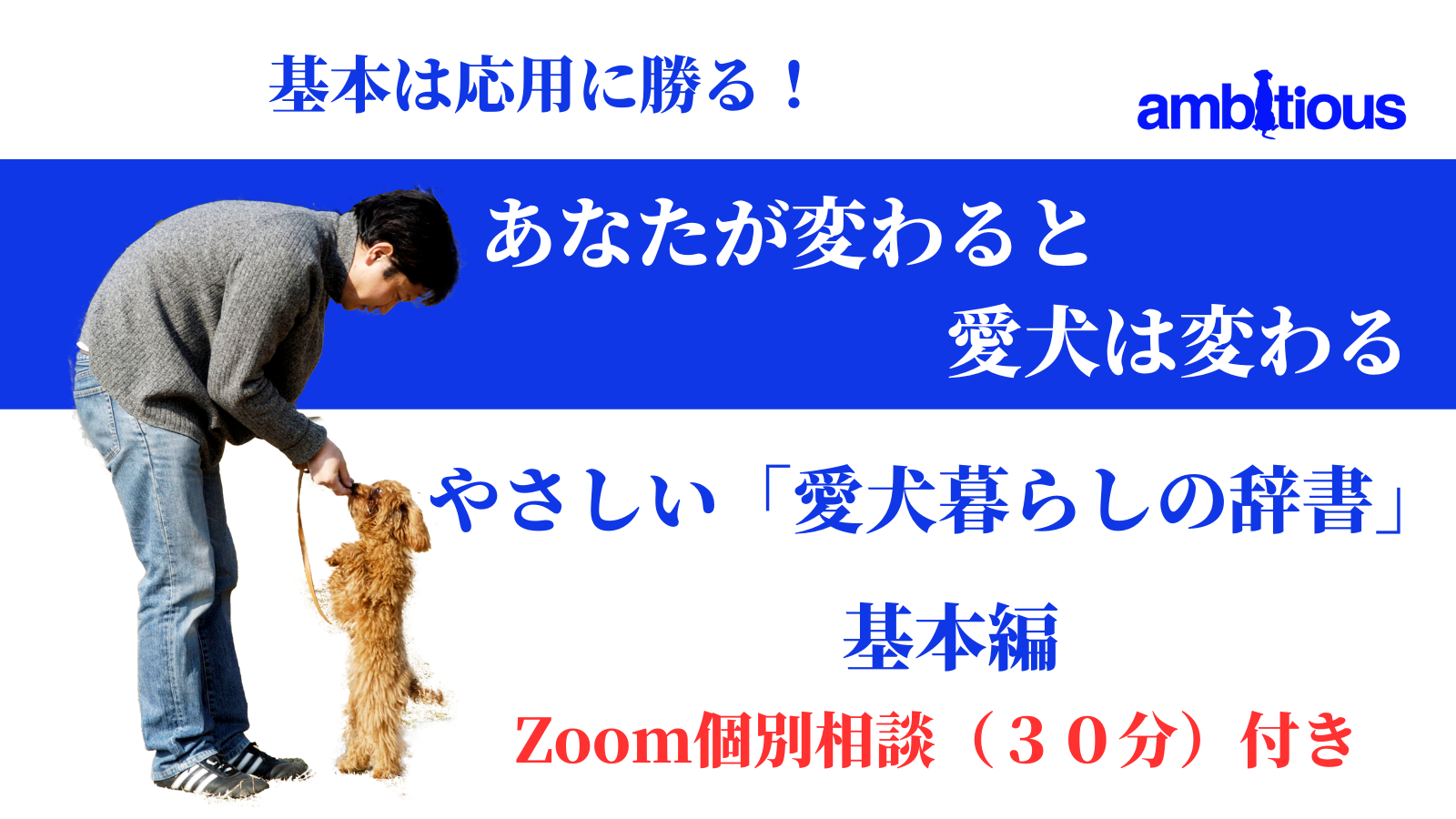 やさしい「愛犬暮らしの辞書」　基本編   ＜ZOOM個別相談付き＞