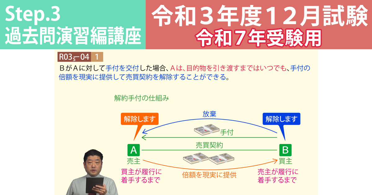 宅建Step.3過去問演習編講座【令和３年度12月試験　令和７年受験用】