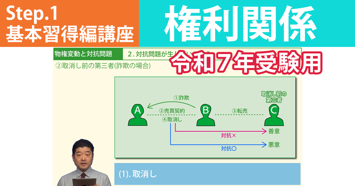 宅建Step.1基本習得編講座【権利関係　令和７年受験用】