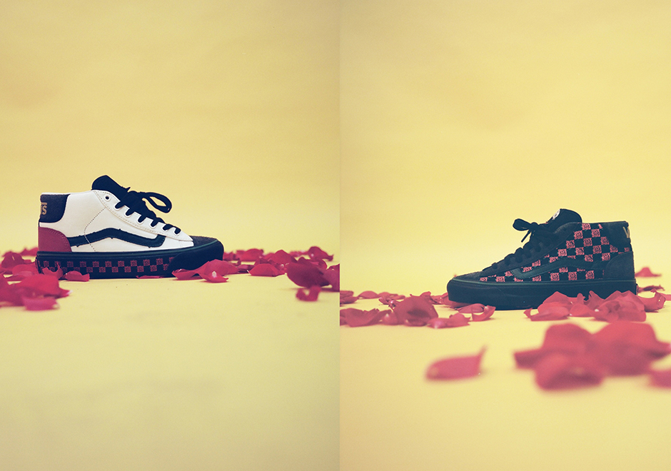 vans old skool con rose