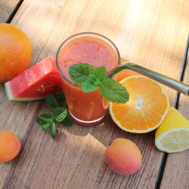 Orangener Sommer Smoothie