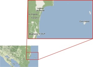 Mapa Corn Island