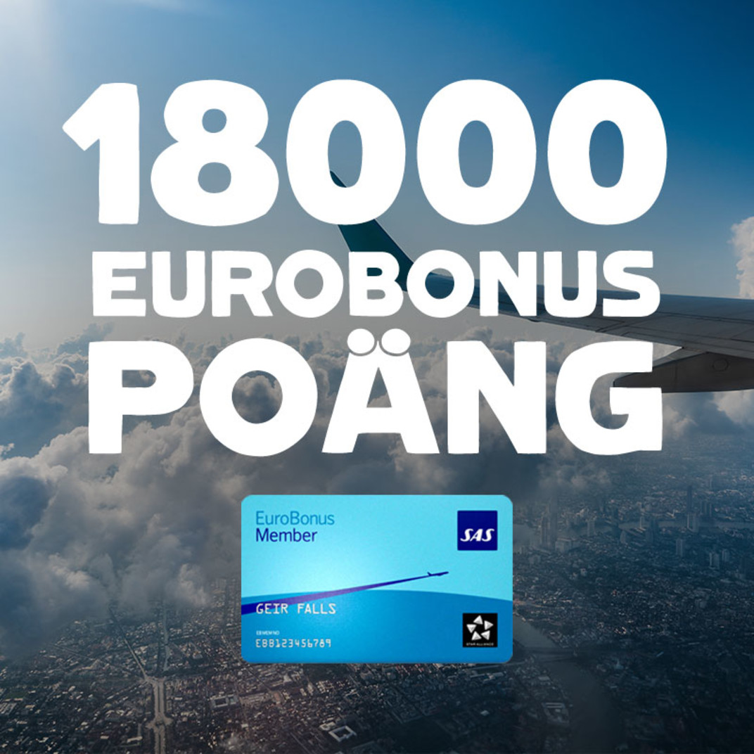 18 000 EuroBonus-poäng
