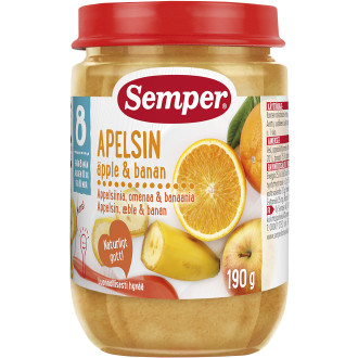 Barnmat Apelsin/Äpple/Banan 8 Mån