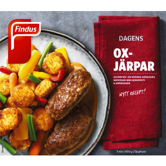 Oxjärpar med gurksås och rösti