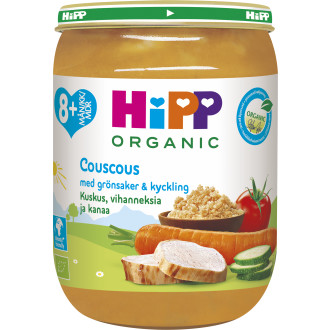 Barnmat Couscous Grönsaker Kyckling 8 Mån Eko