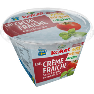 Lätt Creme Fraiche Tomat & Basilika