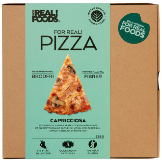 Pizza Capricciosa med Vitkålsbotten Glutenfri