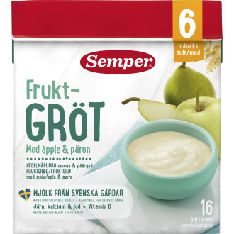 Gröt Äpple & Päron 6 Mån