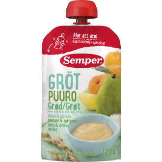 Barnmat Ätklar Gröt Päron &Aprikos 6 Mån