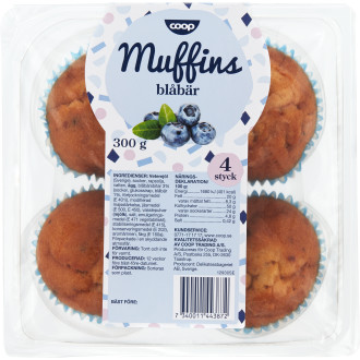 Muffins Blåbär 4-Pack