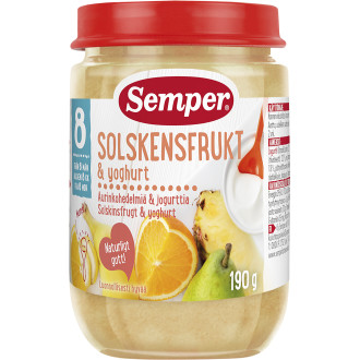 Barnmat Solskensfrukt Yoghurt 8 Mån