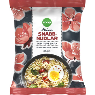 Snabbnudlar Tom Yum Smak Asien