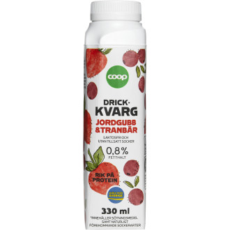 Laktosfri Drickkvarg Jordgubb &Tranbär