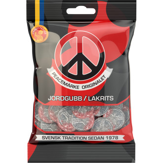 Peacemärke Jordgubb/Lakrits
